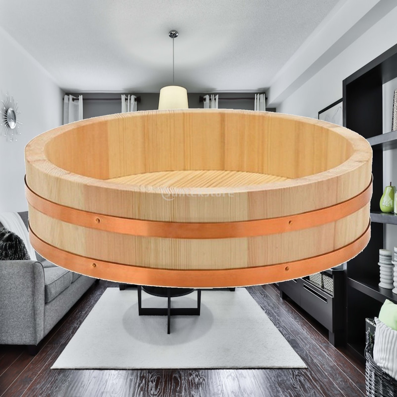 Home Cooking Service - Hangiri Wooden Sushi Oke Basin Traditional