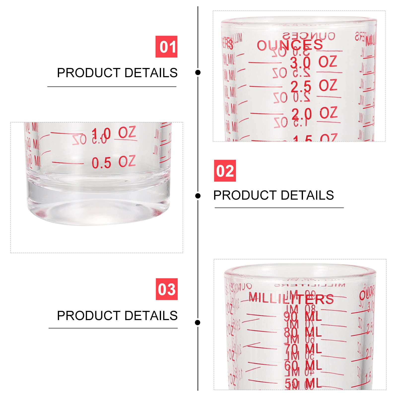 3Pcs Glass Measuring Cups Set  - огляд і ціна Home Cooking In